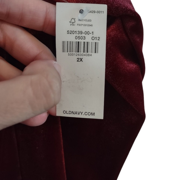 Old Navy Fit and Flare Velvet Mini Dress NWT Scarlet 2X - Picture 4 of 15